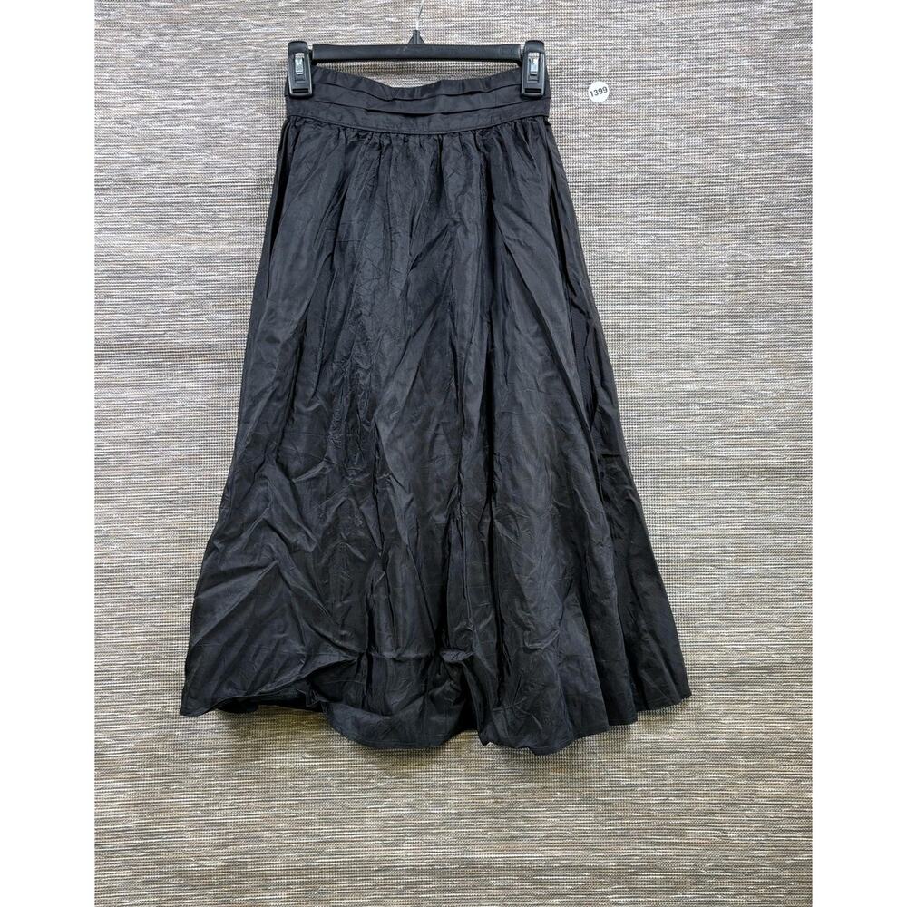 Vintage Jessica's Gunnies Full Maxi Skirt Juniors Size 7 Black Button Waist USA